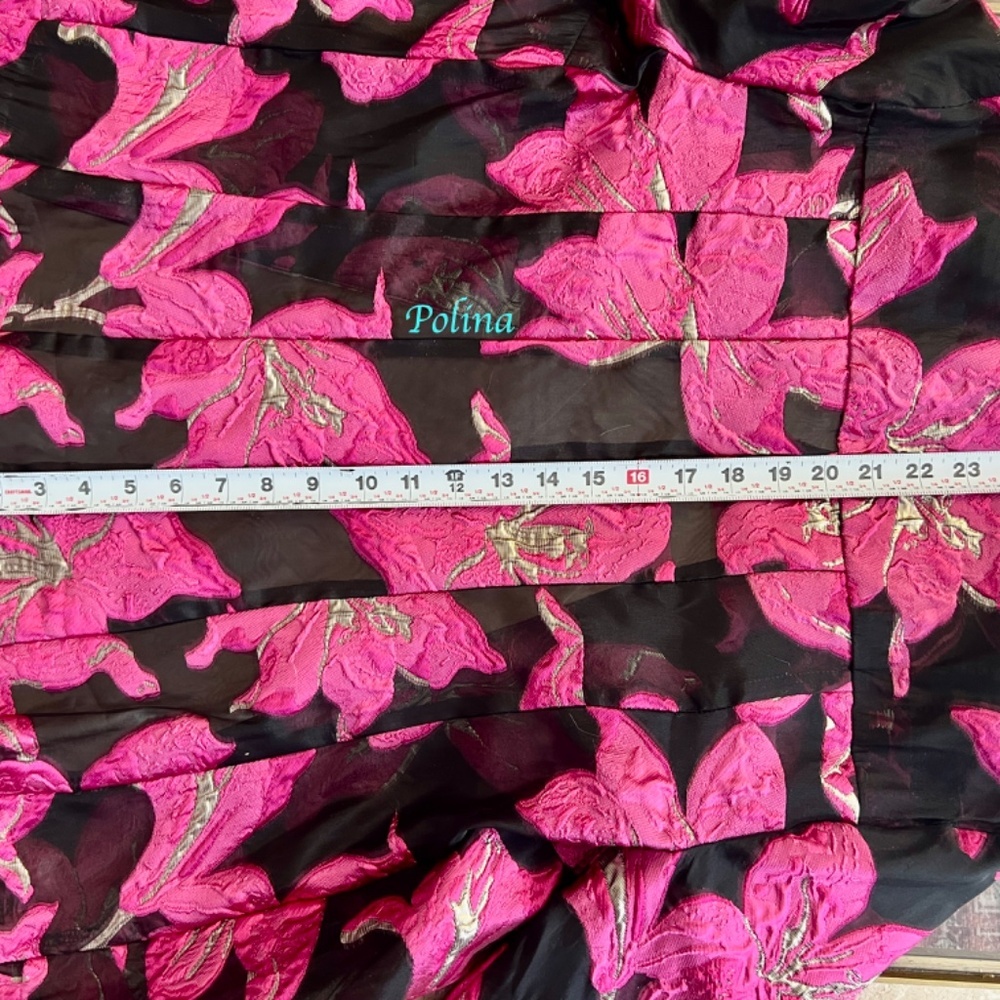 Frank Lyman Woven Metallic Sheer Organza Asymmetrical Jacket Size SP - gorgeous! - Picture 14 of 14